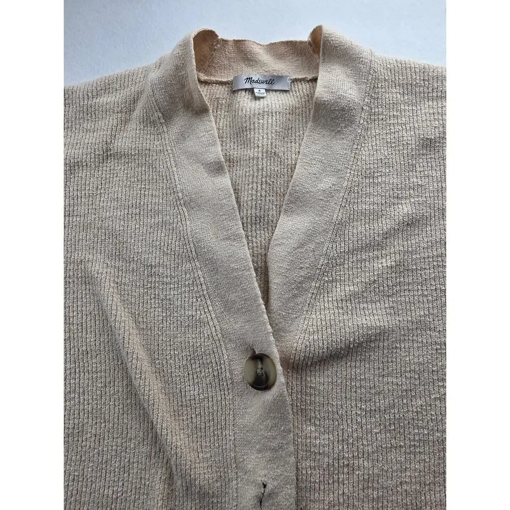 Madewell Ribbed Long Sleeve Button Down Cardigan Size Small